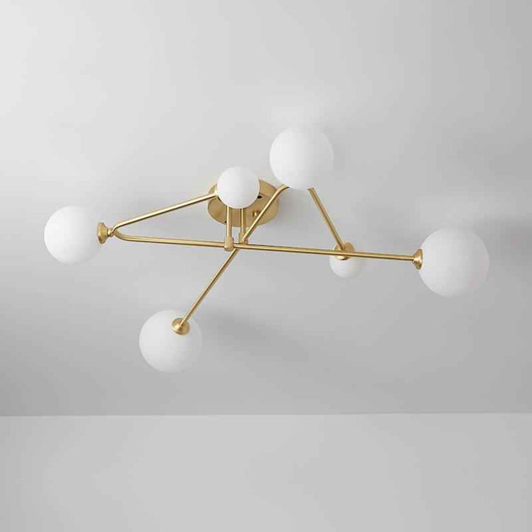 Lustre Cross Type Sputnik 6 Lumières Plafonnier pour Salon