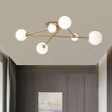 Lustre Cross Type Sputnik 6 Lumières Plafonnier pour Salon