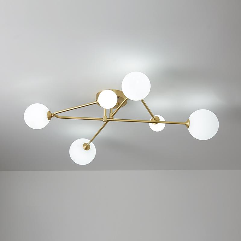 Lustre Cross Type Sputnik 6 Lumières Plafonnier pour Salon