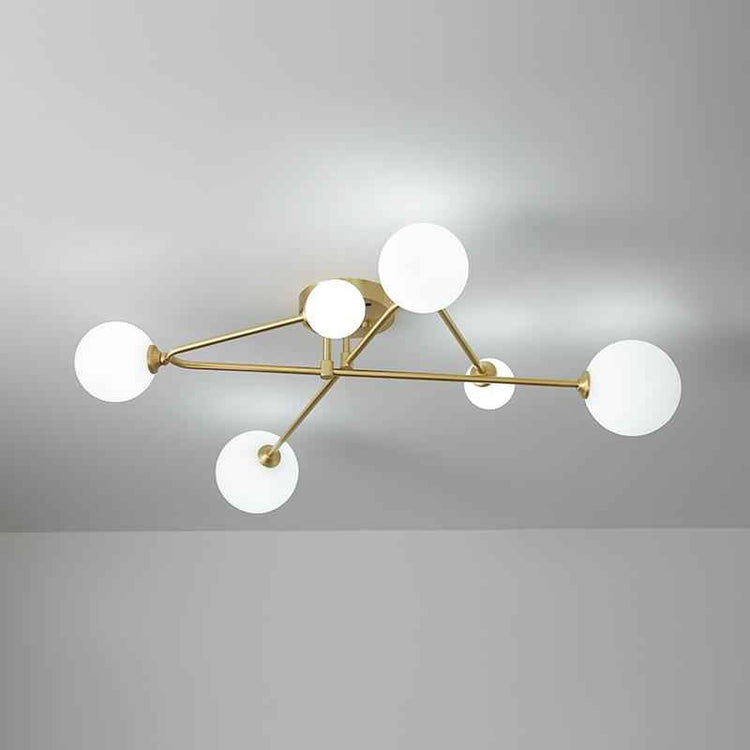Lustre Cross Type Sputnik 6 Lumières Plafonnier pour Salon
