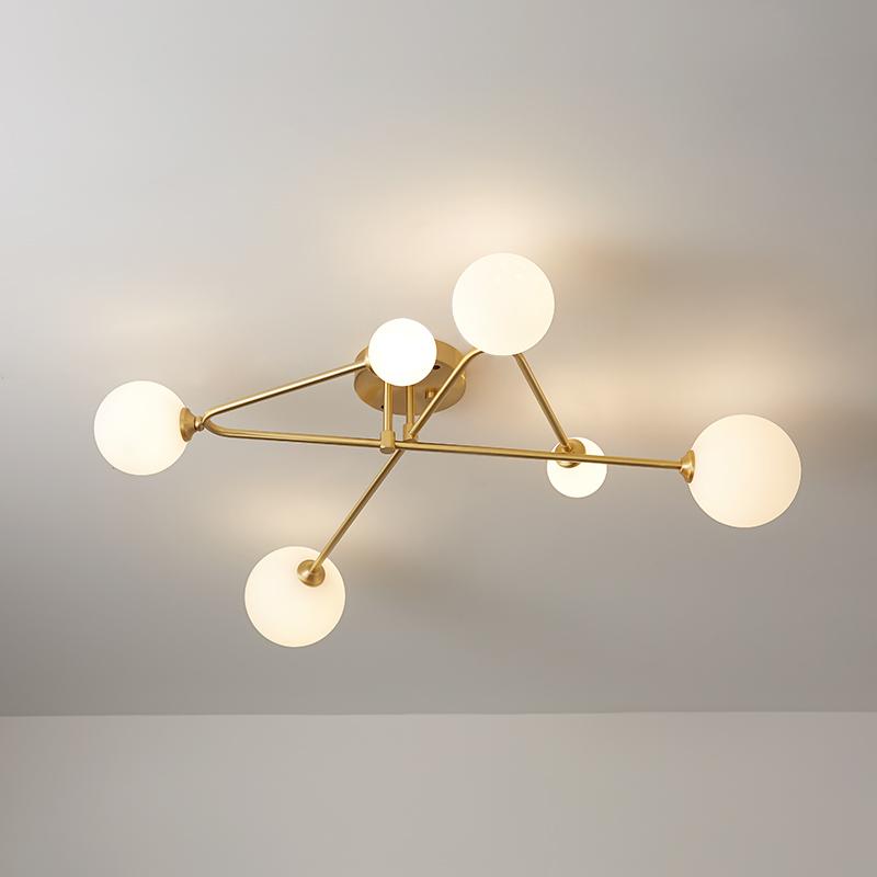 Lustre Cross Type Sputnik 6 Lumières Plafonnier pour Salon