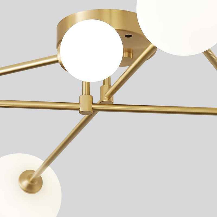 Lustre Cross Type Sputnik 6 Lumières Plafonnier pour Salon