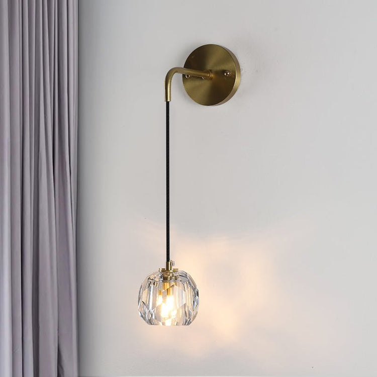 Applique Murale Chambre en Cristal 12 cm