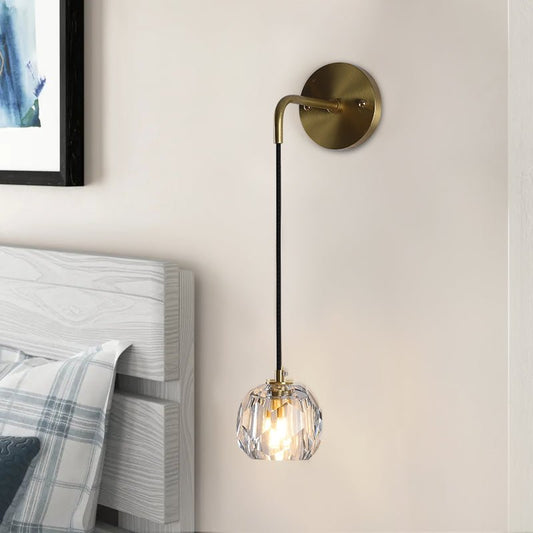 Applique Murale Chambre en Cristal 12 cm