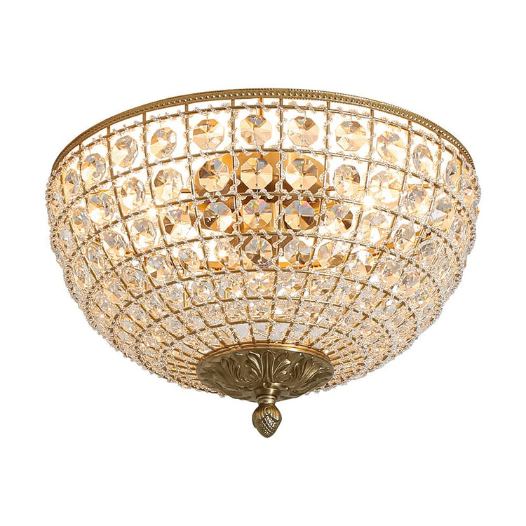 Plafonnier Salle de Bain Bol en Cristal 38 cm