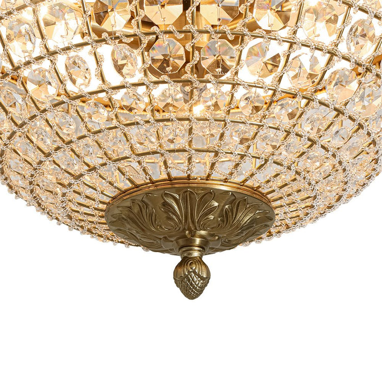 Plafonnier Salle de Bain Bol en Cristal 38 cm