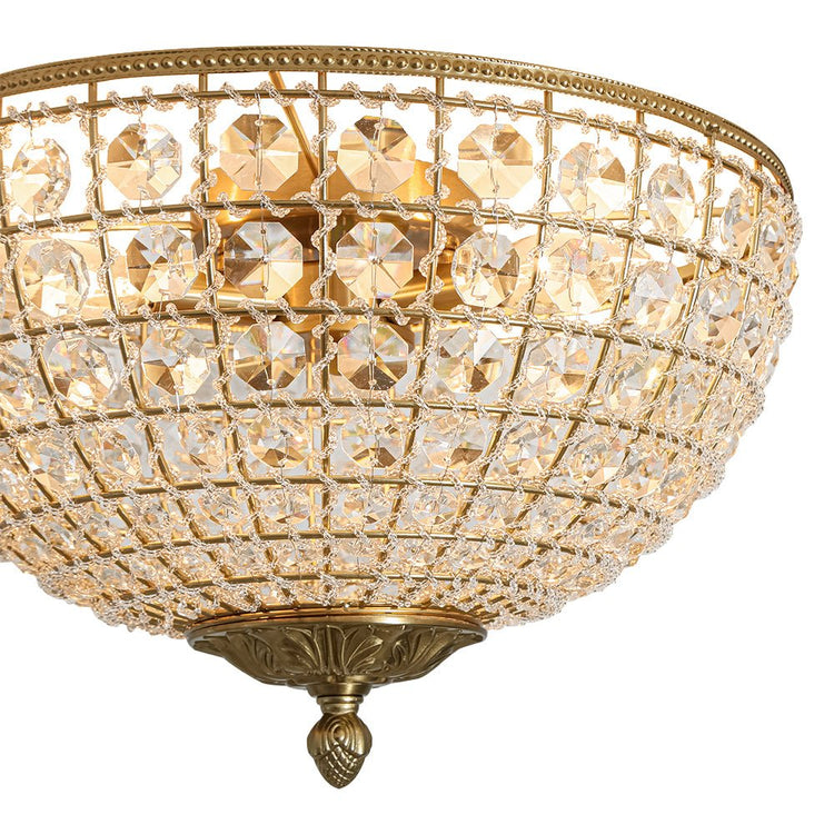 Plafonnier Salle de Bain Bol en Cristal 38 cm