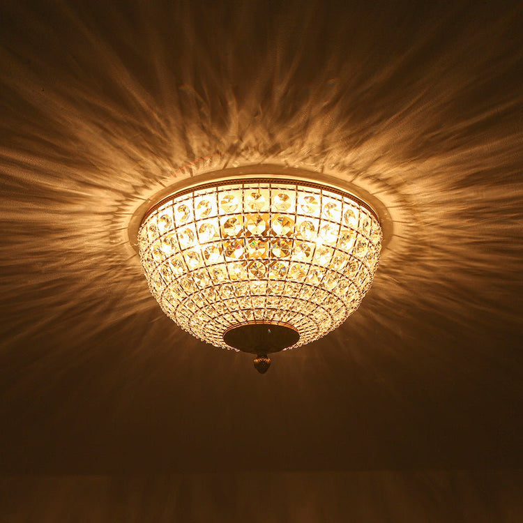 Plafonnier Salle de Bain Bol en Cristal 38 cm
