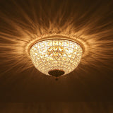 Plafonnier Salle de Bain Bol en Cristal 38 cm
