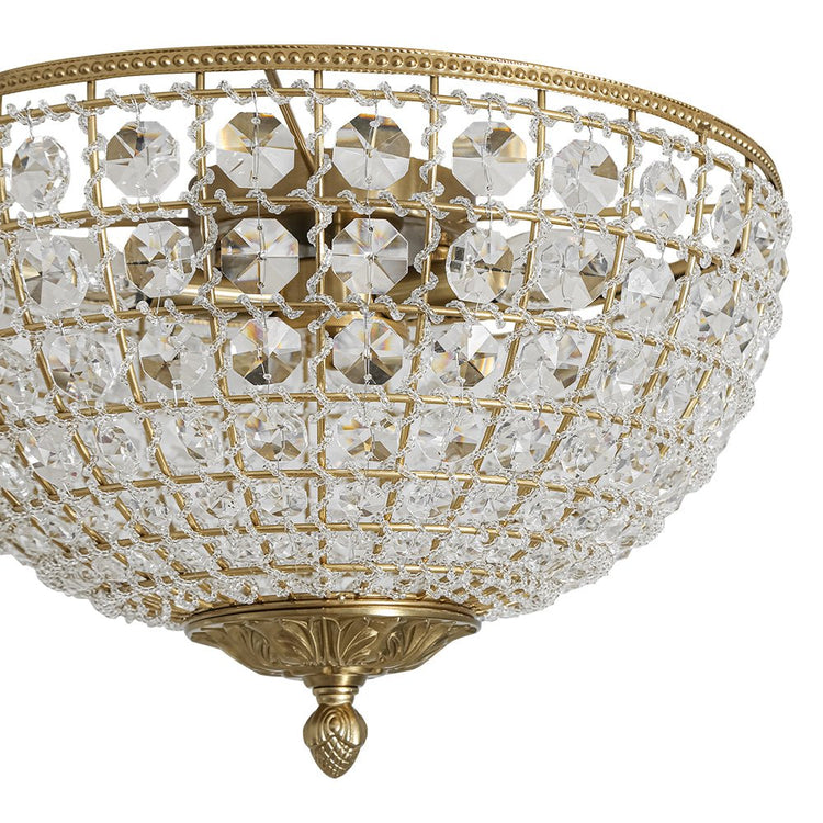 Plafonnier Salle de Bain Bol en Cristal 38 cm