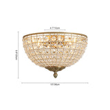 Plafonnier Salle de Bain Bol en Cristal 38 cm