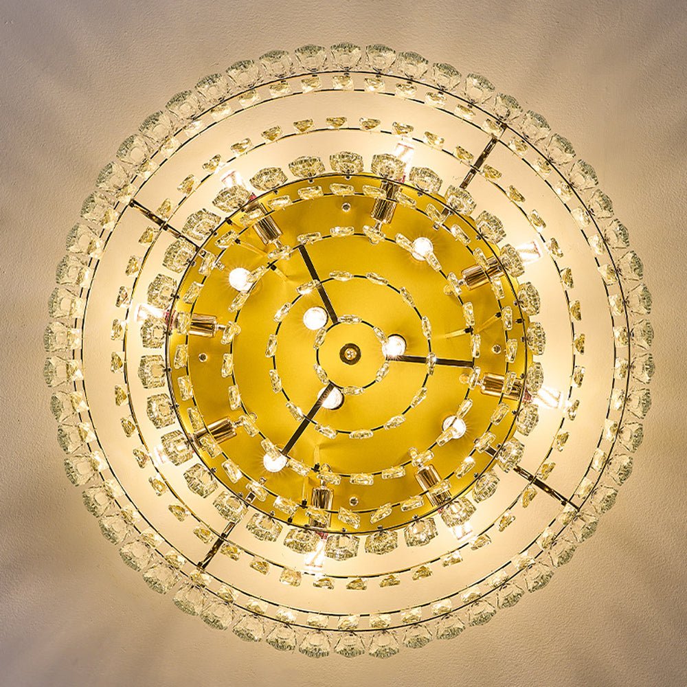 Plafonnier Cristal Verre Lustre Goutte de Pluie pour Salon