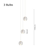Suspension Cristal Globe Grappe pour Salle à Manger
