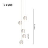 Suspension Cristal Globe Grappe pour Salle à Manger