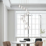 Suspension Cristal Globe Grappe pour Salle à Manger