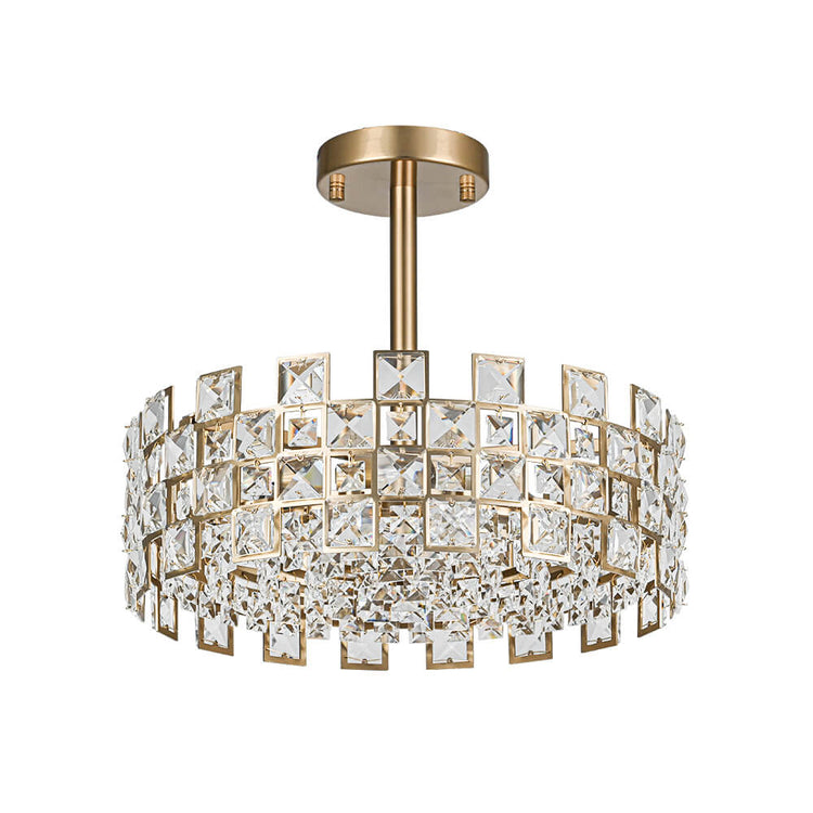 Plafonnier Cristal Semi-Encastré pour Salon