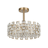 Plafonnier Cristal Semi-Encastré pour Salon