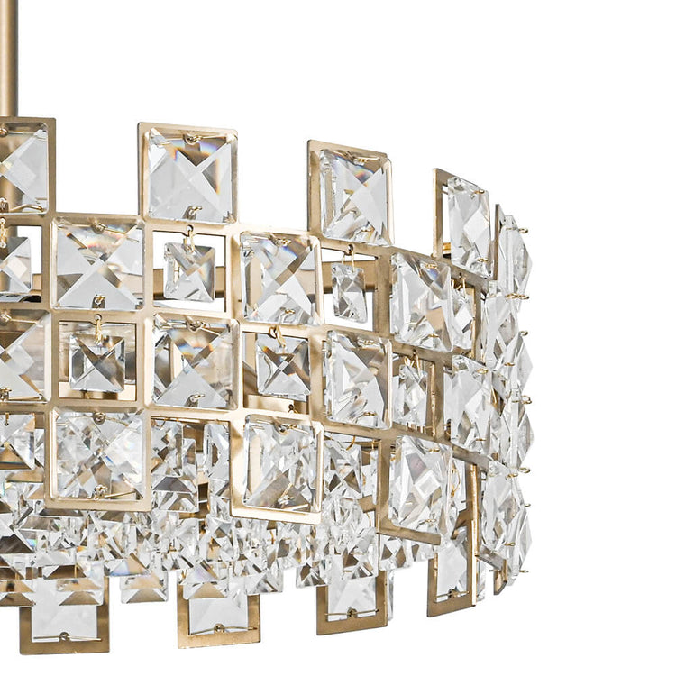 Plafonnier Cristal Semi-Encastré pour Salon