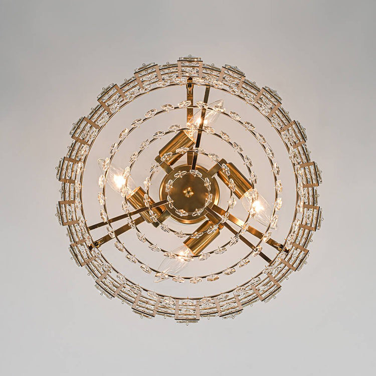 Plafonnier Cristal Semi-Encastré pour Salon