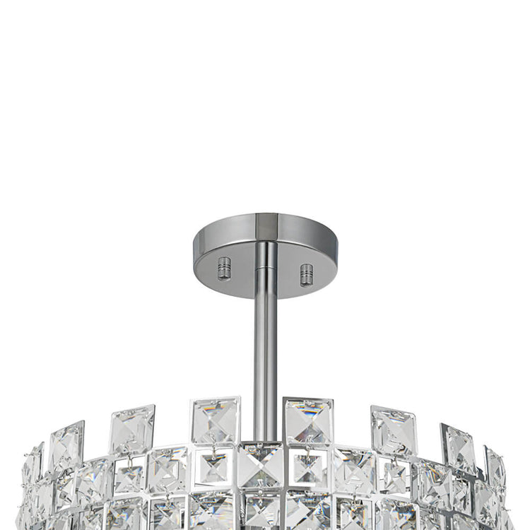 Plafonnier Cristal Semi-Encastré pour Salon