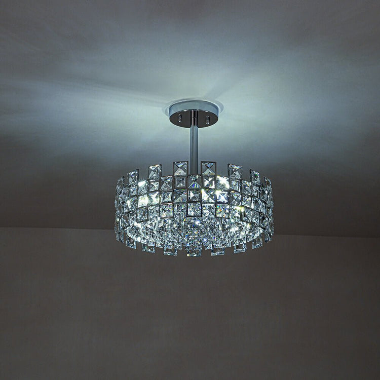Plafonnier Cristal Semi-Encastré pour Salon