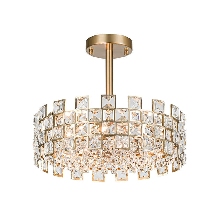 Plafonnier Cristal Semi-Encastré pour Salon