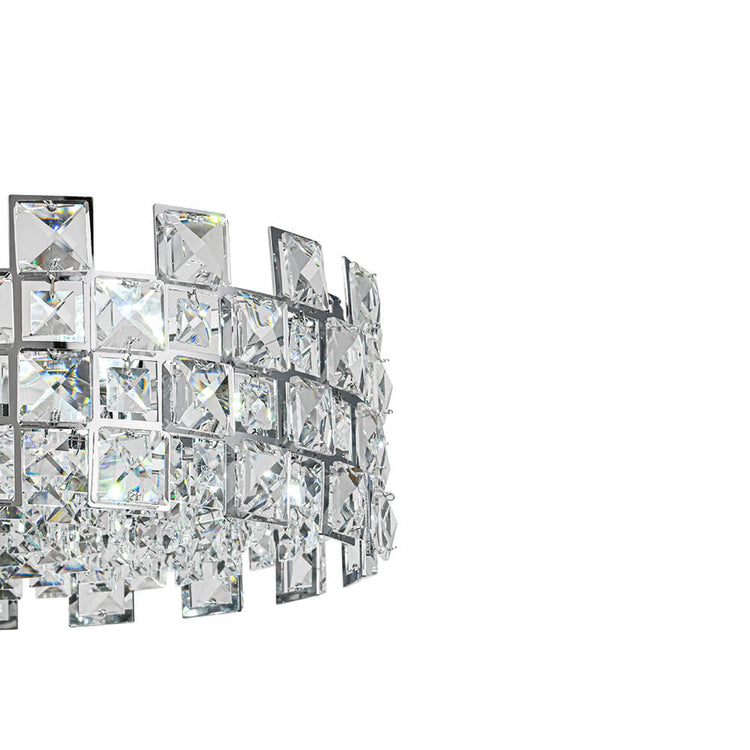 Plafonnier Cristal Semi-Encastré pour Salon