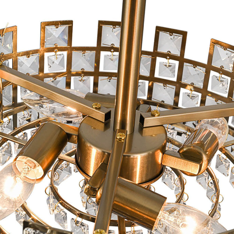 Plafonnier Cristal Semi-Encastré pour Salon