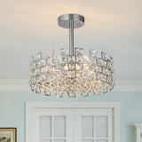 Plafonnier Cristal Semi-Encastré pour Salon