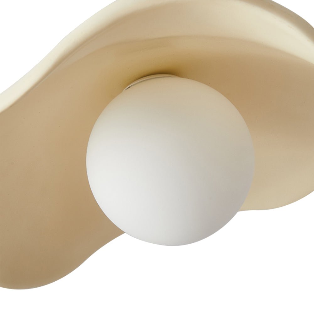 Suspension Céramique Courbé Chapeau-Abat-Jour pour Salle à Manger