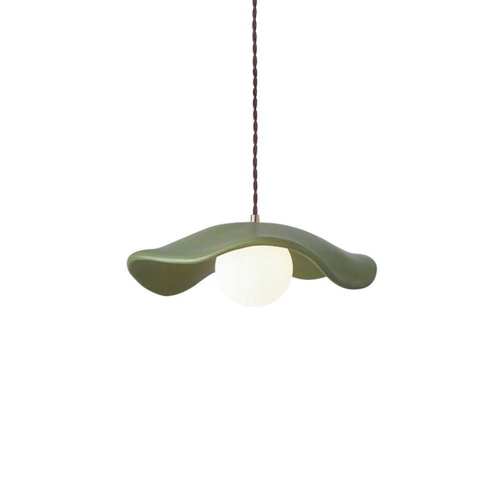 Suspension Céramique Courbé Chapeau-Abat-Jour pour Salle à Manger