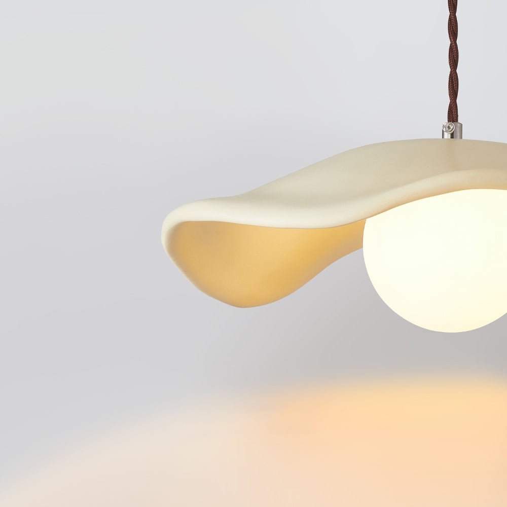 Suspension Céramique Courbé Chapeau-Abat-Jour pour Salle à Manger