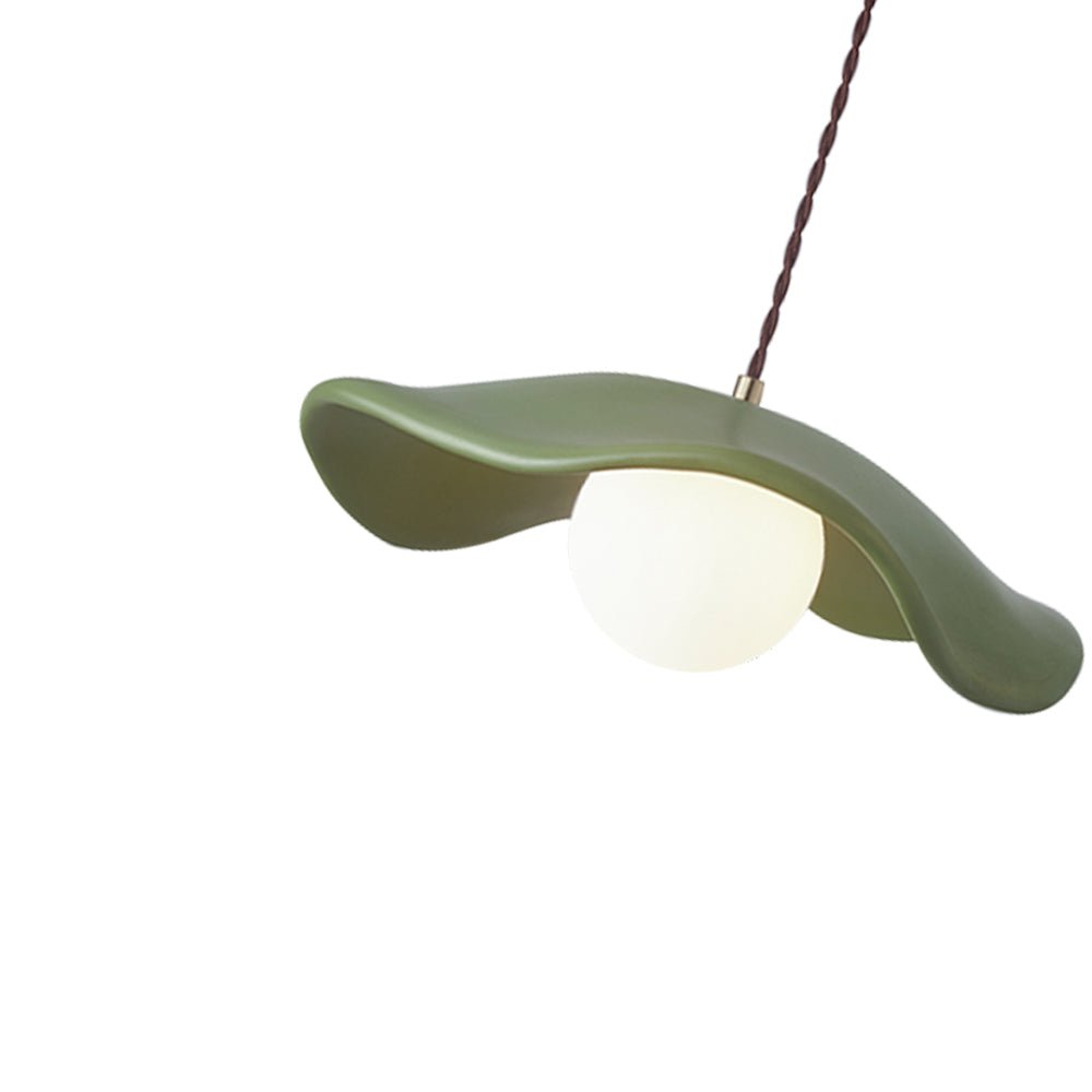 Suspension Céramique Courbé Chapeau-Abat-Jour pour Salle à Manger