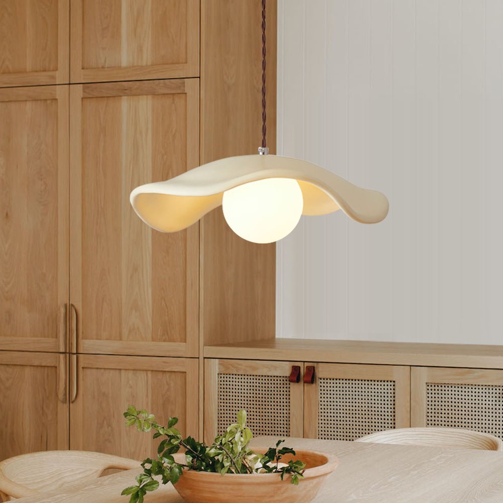 Suspension Céramique Courbé Chapeau-Abat-Jour pour Salle à Manger