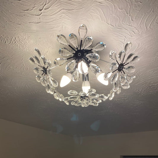 Plafonnier Salon Pissenlit en Cristal