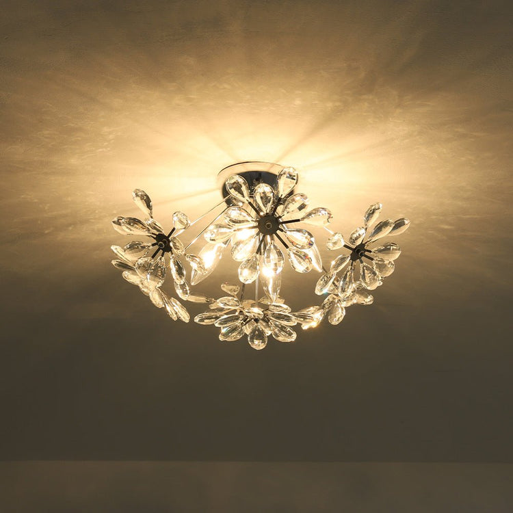 Plafonnier Salon Pissenlit en Cristal