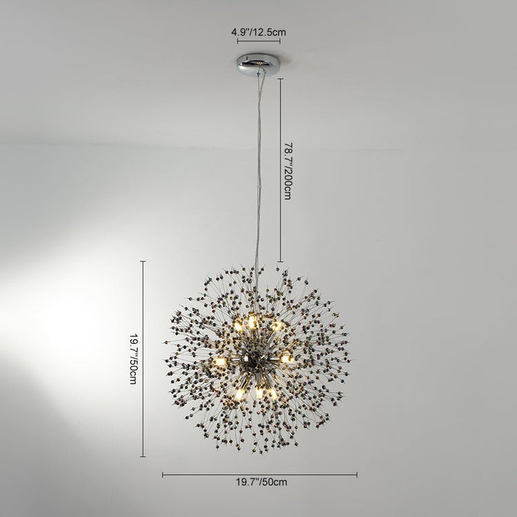 Lustre Salon Pissenlit en Cristal 50 cm