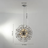 Lustre Salon Pissenlit en Cristal 50 cm