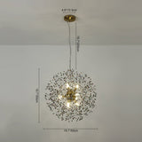 Lustre Salon Pissenlit en Cristal 50 cm