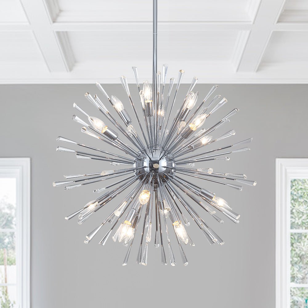 Lustre Salon Pissenlit en Cristal 88 cm