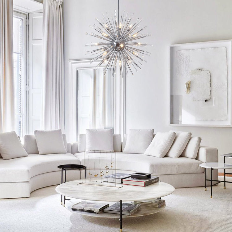 Lustre Salon Pissenlit en Cristal 88 cm