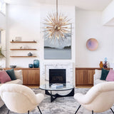 Lustre Salon Pissenlit en Cristal 88 cm