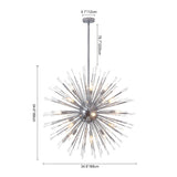 Lustre Salon Pissenlit en Cristal 88 cm