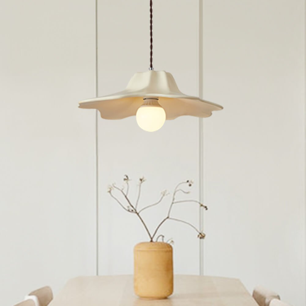 Suspension Céramique Design Cannelé Abat-Jour pour Salle à Manger