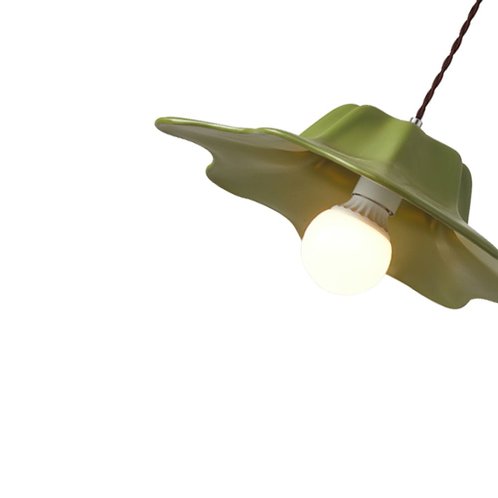 Suspension Céramique Design Cannelé Abat-Jour pour Salle à Manger