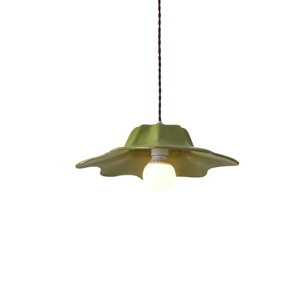 Suspension Céramique Design Cannelé Abat-Jour pour Salle à Manger