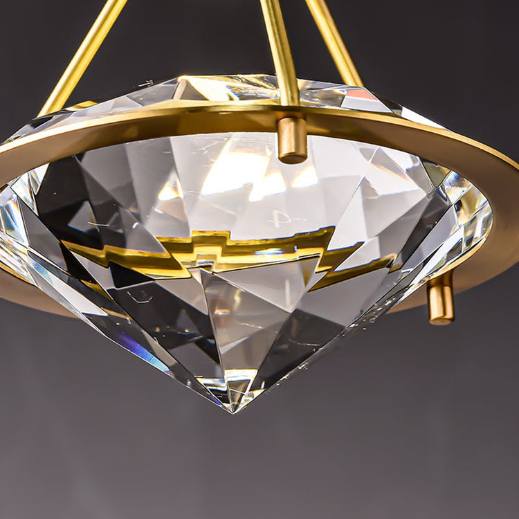 Suspension Salle à Manger Diamant en Cristal