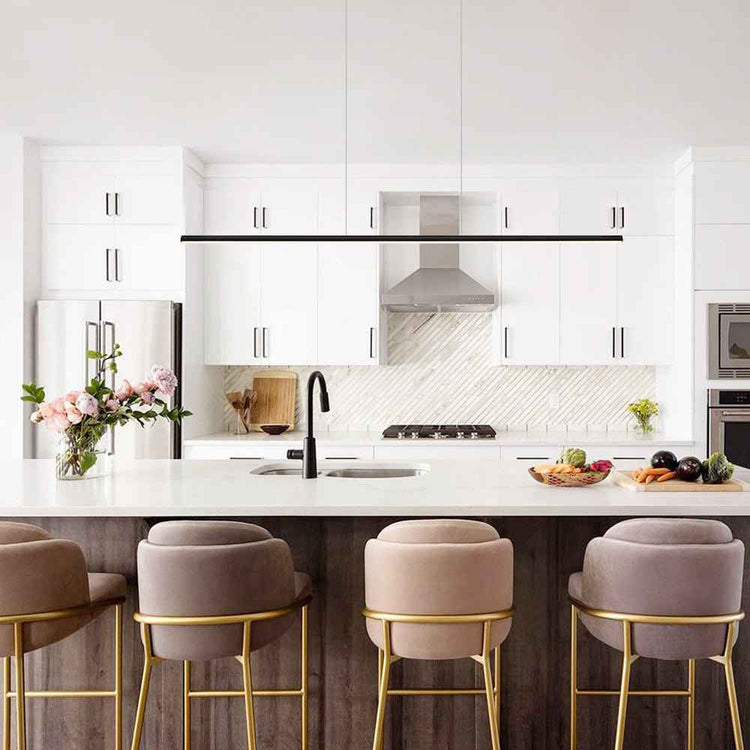 Plafonnier LED Dimmable Linéaire Plafond Suspendu pour Cuisine