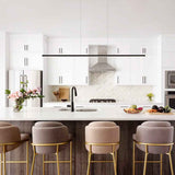 Plafonnier LED Dimmable Linéaire Plafond Suspendu pour Cuisine