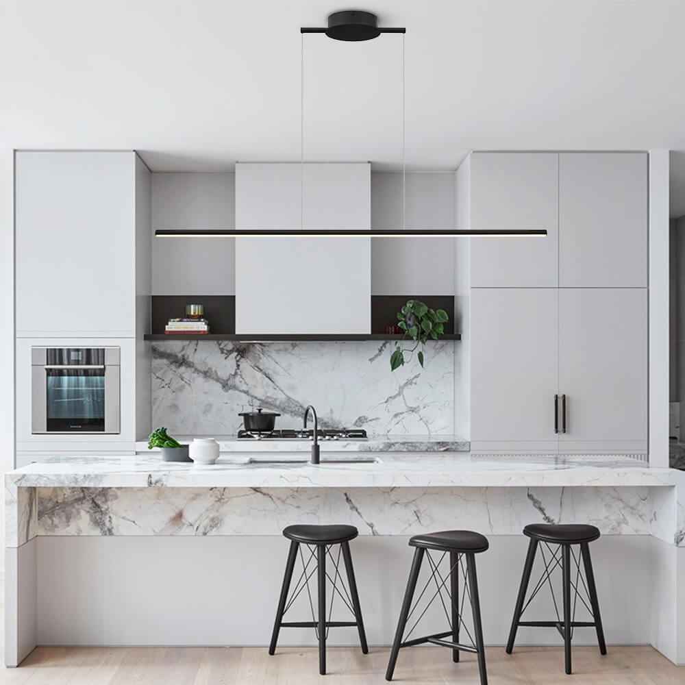 Plafonnier LED Dimmable Linéaire Plafond Suspendu pour Cuisine
